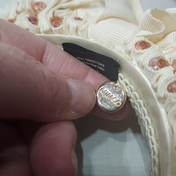 Mimco 1980's Peach and Cream Headband from 1980's - Picture 6 of 10